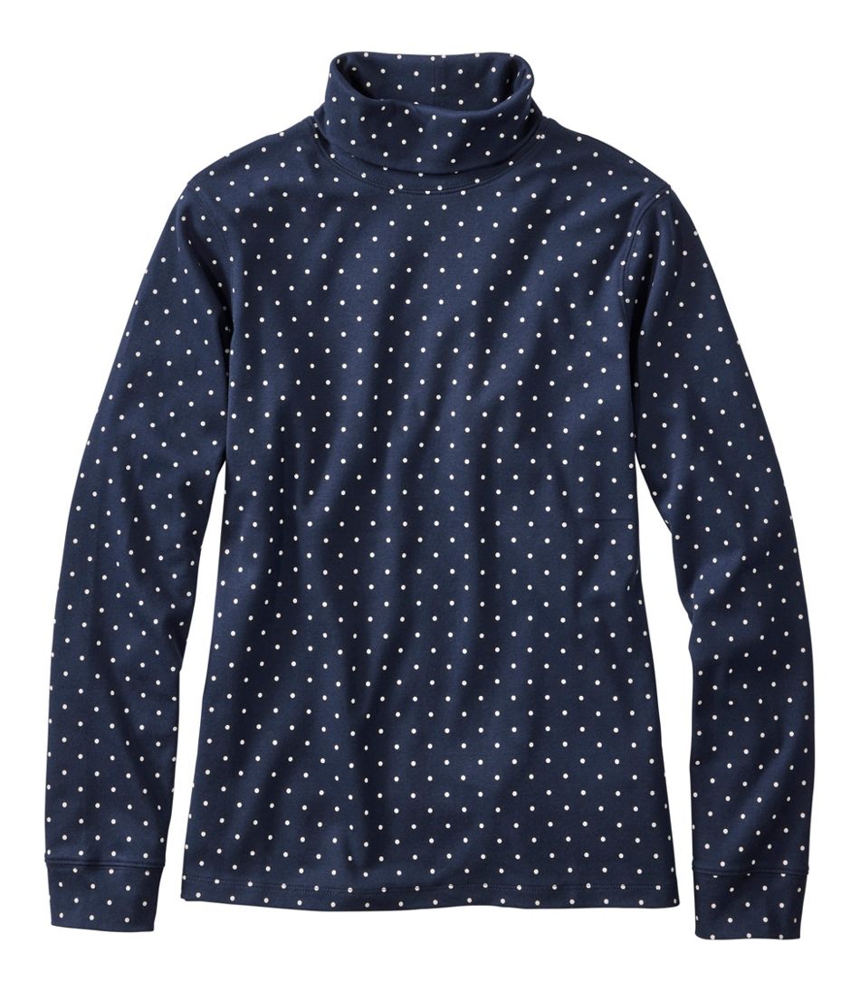 Women's L.L.Bean Interlock Turtleneck, Long-Sleeve Allover Print - L.L.Bean Trending