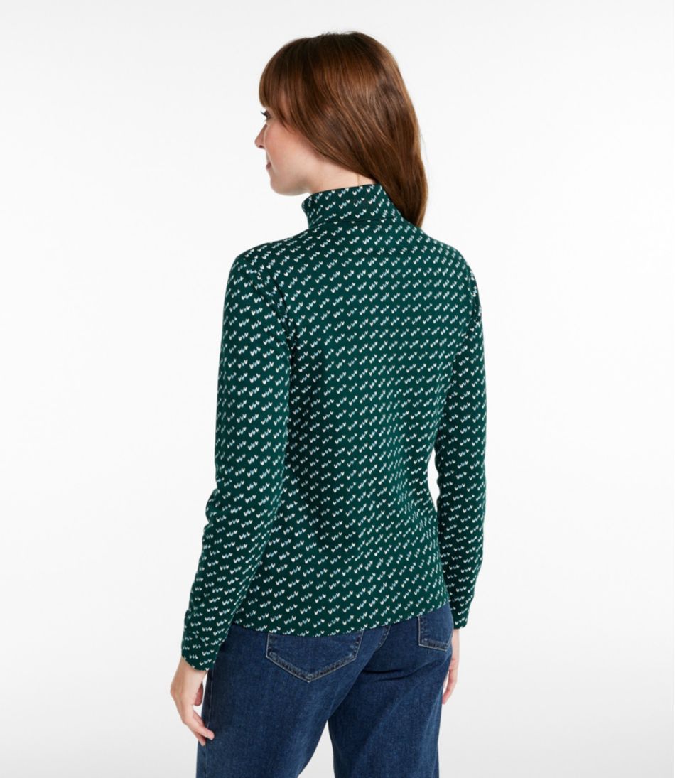 Women's L.L.Bean Interlock Turtleneck, Long-Sleeve Allover Print - L.L.Bean Trending