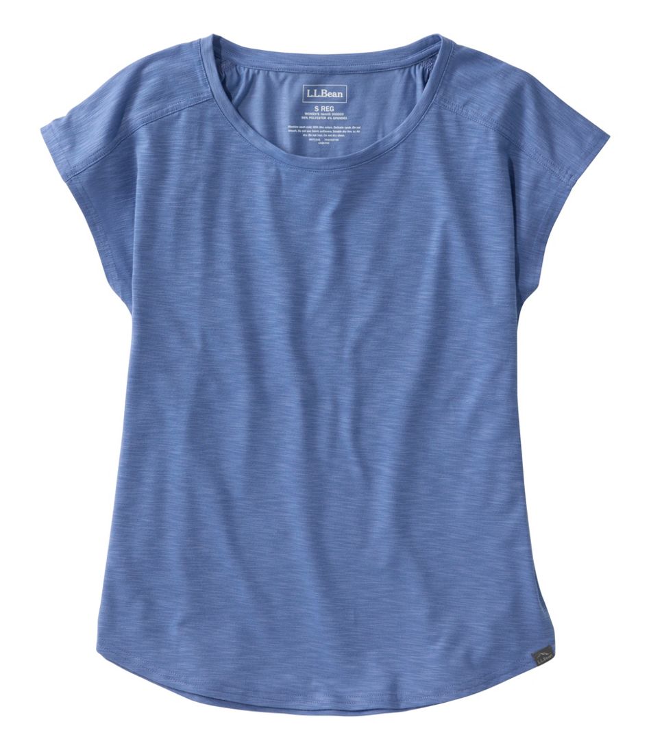 Women's Streamside Tee, Short-Sleeve Ruched Crew - L.L.Bean Best Seller