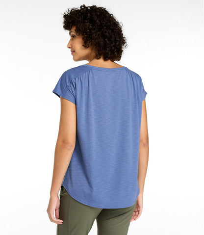 Women's Streamside Tee, Short-Sleeve Ruched Crew - L.L.Bean Best Seller