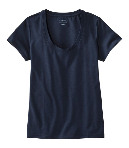 Women's Soft Stretch Supima-Blend Tee, Scoopneck Short-Sleeve - L.L.Bean Exclusive