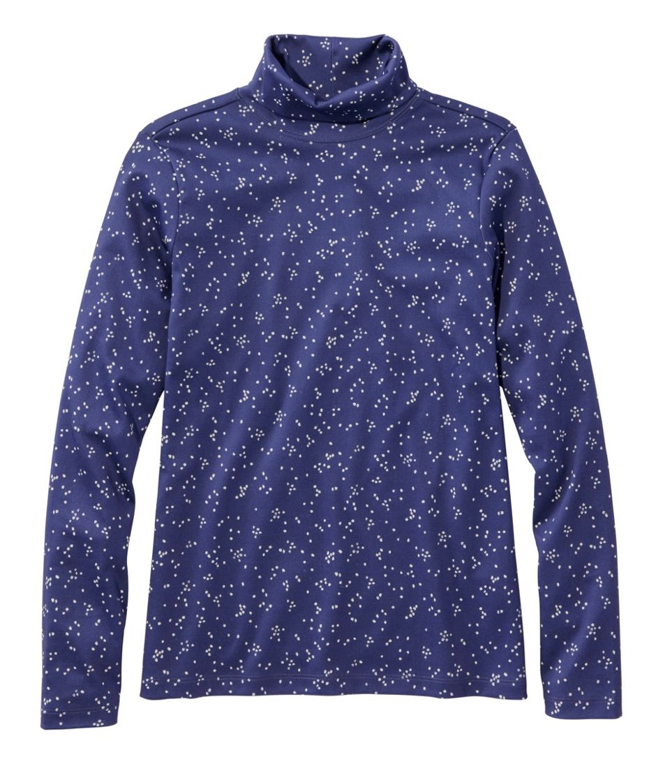Women's Pima Cotton Turtleneck, Long-Sleeve Print - L.L.Bean Classic