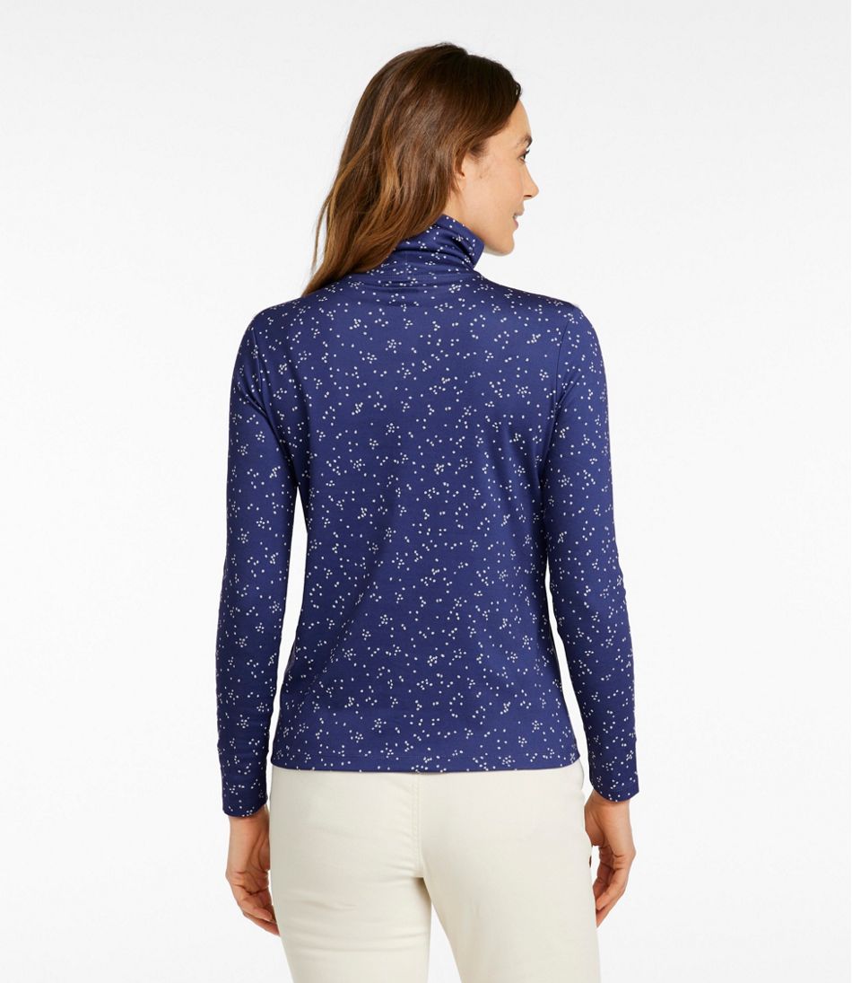 Women's Pima Cotton Turtleneck, Long-Sleeve Print - L.L.Bean Classic