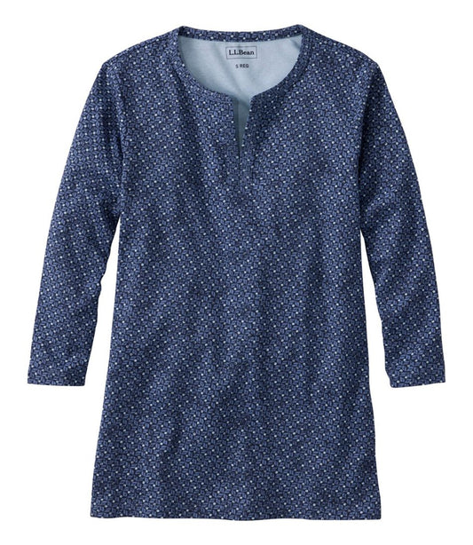 Women's L.L.Bean Tee, Three-Quarter-Sleeve Splitneck Tunic Print - L.L.Bean Value