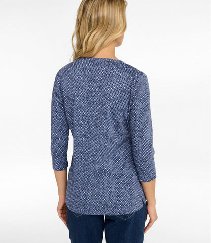 Women's L.L.Bean Tee, Three-Quarter-Sleeve Splitneck Tunic Print - L.L.Bean Value