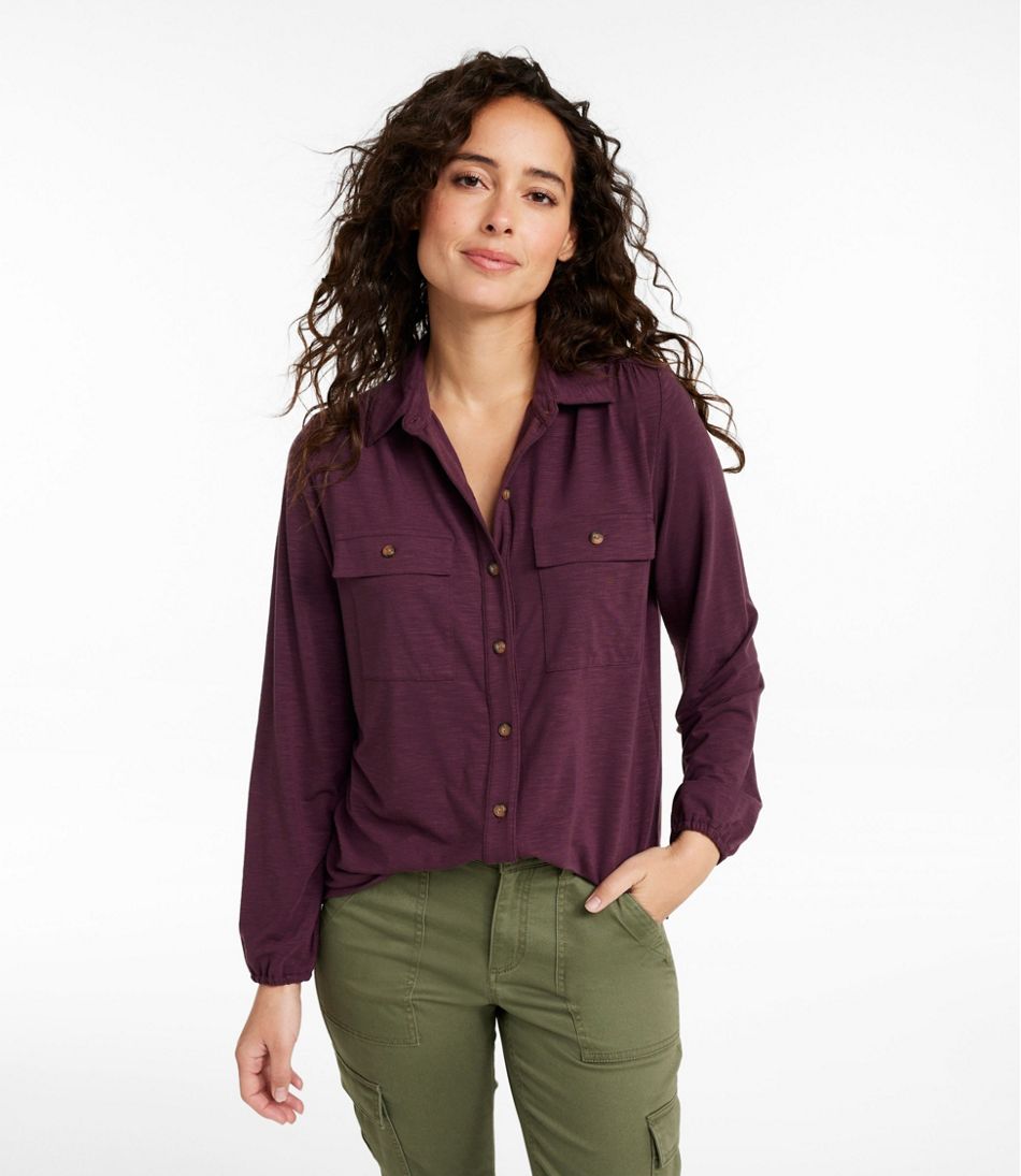 Camden Hills Tee, Button-Front Shirt - L.L.Bean Latest