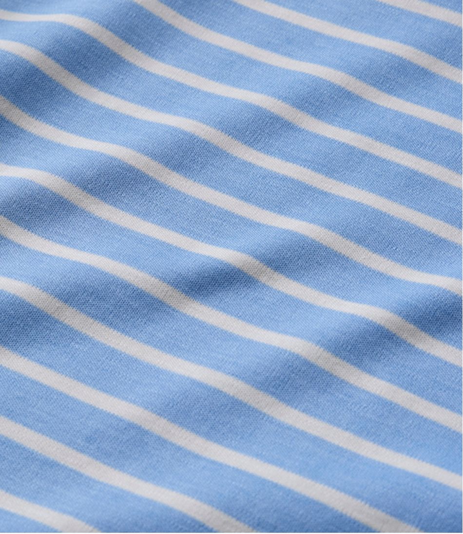 Women's Pima Cotton Tee, Elbow-Sleeve Boatneck Stripe - L.L.Bean New