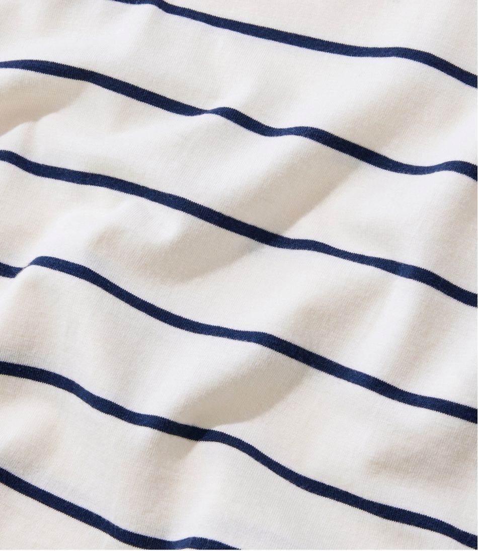 Women's Soft Stretch Supima-Blend Tee, Crewneck Short-Sleeve Striped - L.L.Bean Recommended