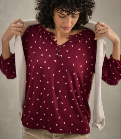 Women's Camden Hills Tee, Three-Quarter-Sleeve Print - L.L.Bean Exclusive