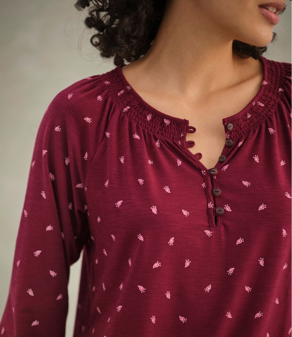 Women's Camden Hills Tee, Three-Quarter-Sleeve Print - L.L.Bean Exclusive