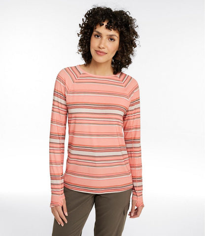 Women's Everyday SunSmart® Tee, Crewneck Long-Sleeve Stripe - L.L.Bean Signature