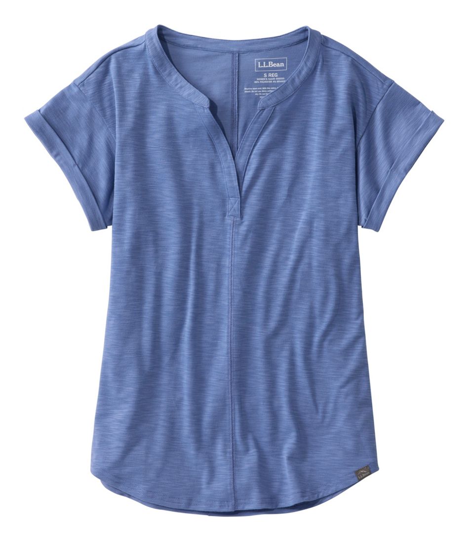 Women's Streamside Tee, Short-Sleeve Splitneck - L.L.Bean Classic