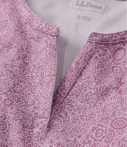 Women's L.L.Bean Tee, Short-Sleeve Notch-Neck Print - L.L.Bean Essential
