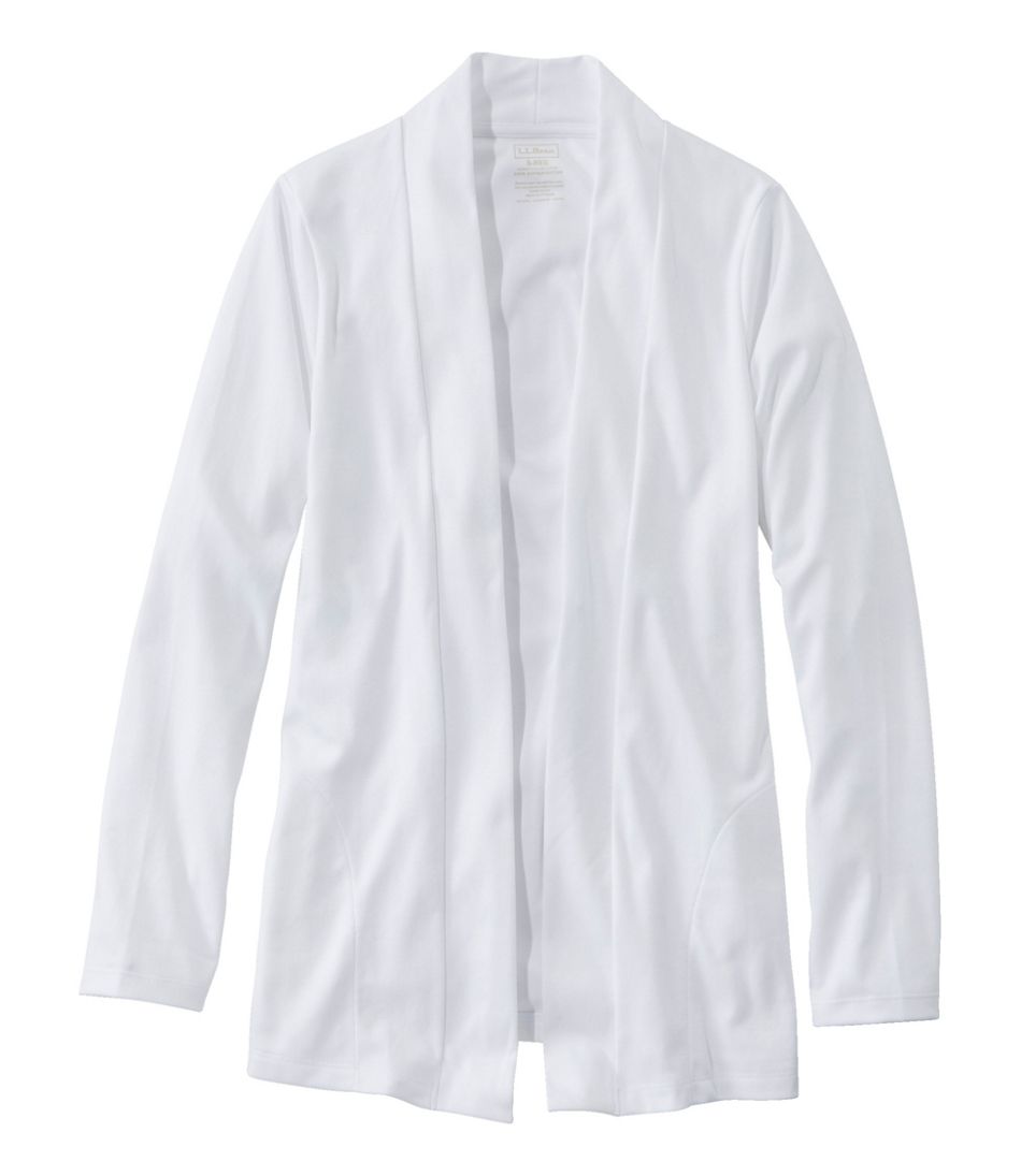 Women's Pima Cotton Open Cardigan, With Pockets - L.L.Bean Everyday