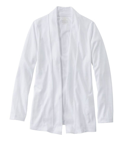 Women's Pima Cotton Open Cardigan, With Pockets - L.L.Bean Everyday