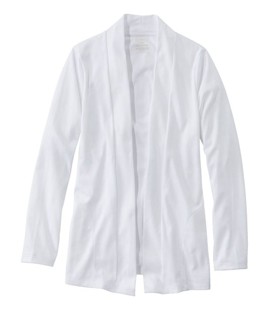 Women's Pima Cotton Open Cardigan, With Pockets - L.L.Bean Everyday