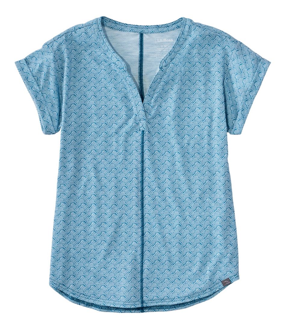 Women's Streamside Tee, Short-Sleeve Splitneck Print - L.L.Bean Quality
