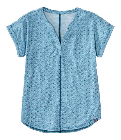 Women's Streamside Tee, Short-Sleeve Splitneck Print - L.L.Bean Quality