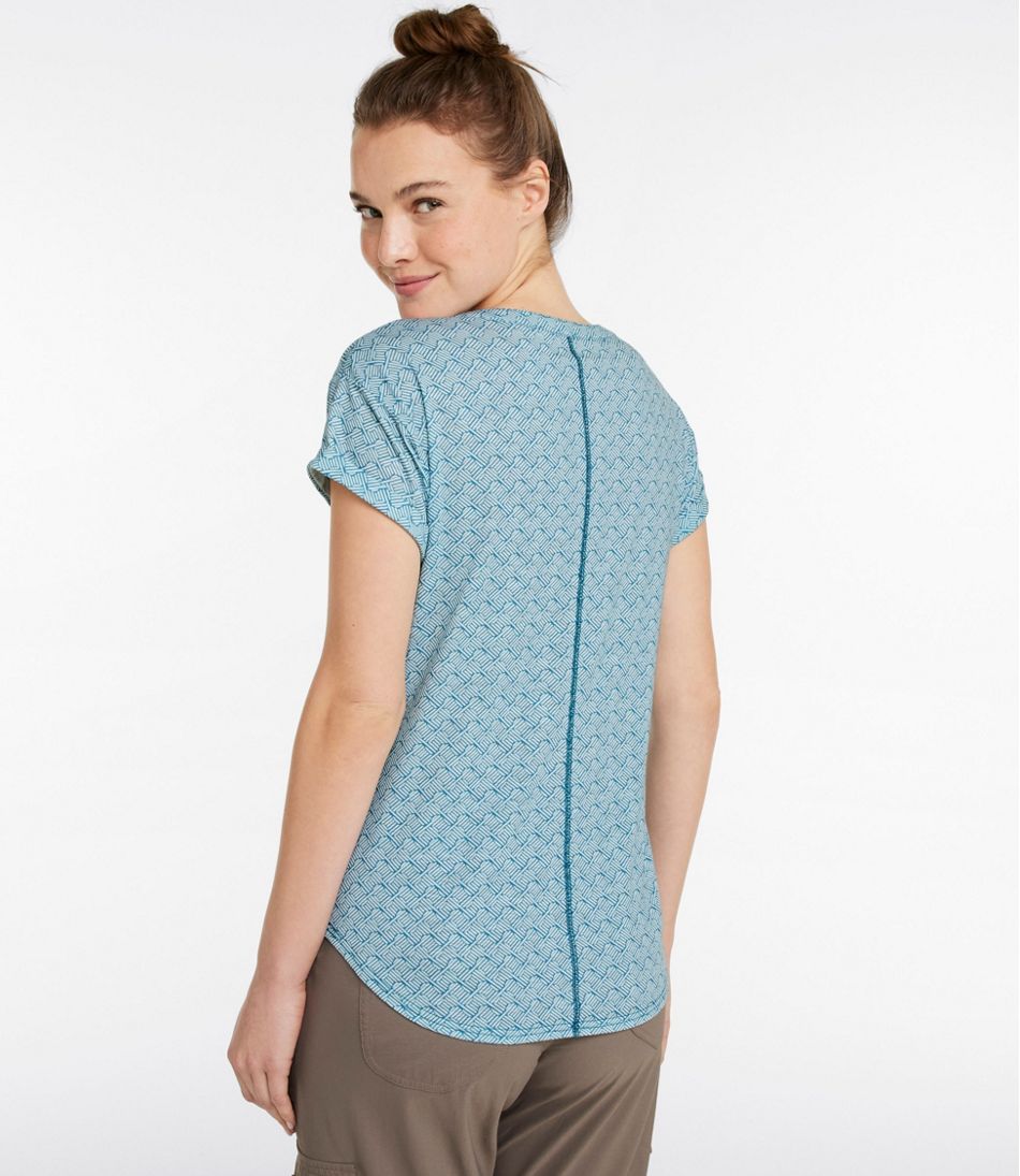 Women's Streamside Tee, Short-Sleeve Splitneck Print - L.L.Bean Quality