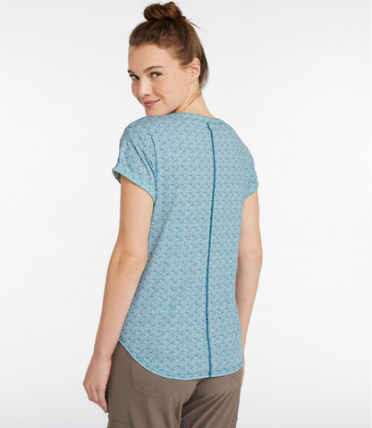 Women's Streamside Tee, Short-Sleeve Splitneck Print - L.L.Bean Quality