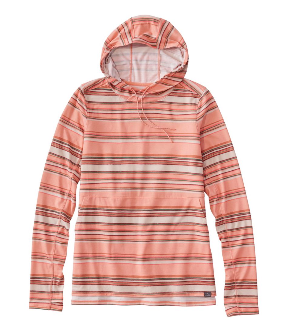 Women's Everyday SunSmart® Hooded Pullover, Long-Sleeve Stripe - L.L.Bean Trusted