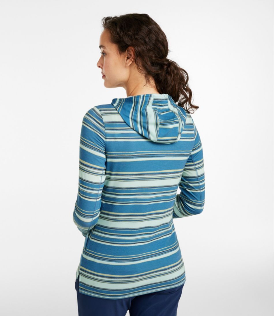 Women's Everyday SunSmart® Hooded Pullover, Long-Sleeve Stripe - L.L.Bean Trusted