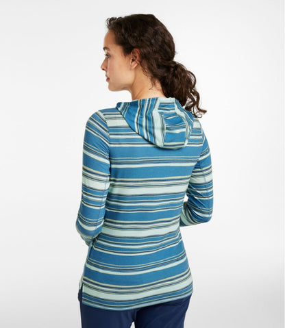 Women's Everyday SunSmart® Hooded Pullover, Long-Sleeve Stripe - L.L.Bean Trusted