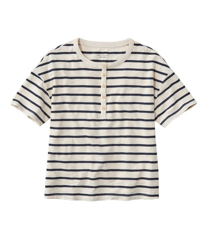 Women's Signature Slub Tee, Short-Sleeve Henley Novelty - L.L.Bean Top Pick