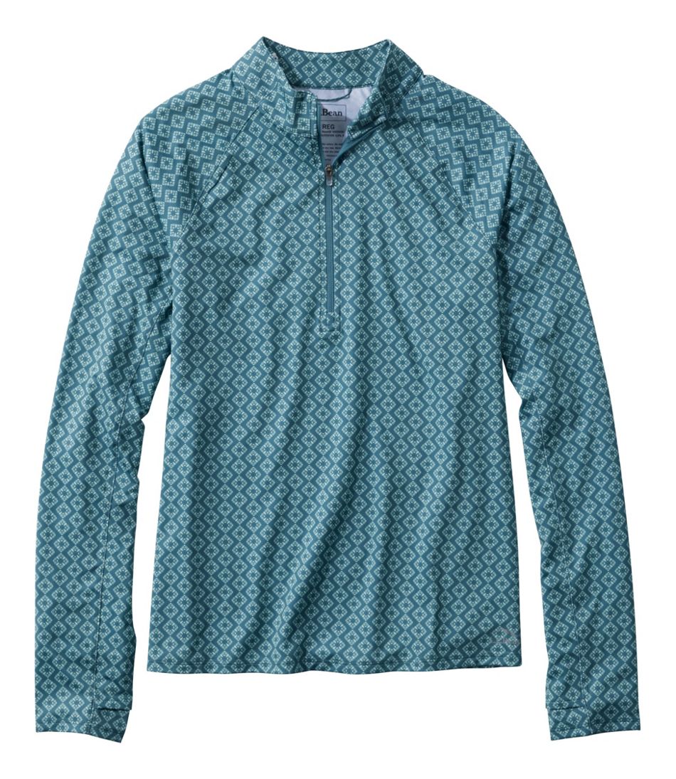 Women's Access Trail Pullover, Long-Sleeve Quarter-Zip Print - L.L.Bean Premium