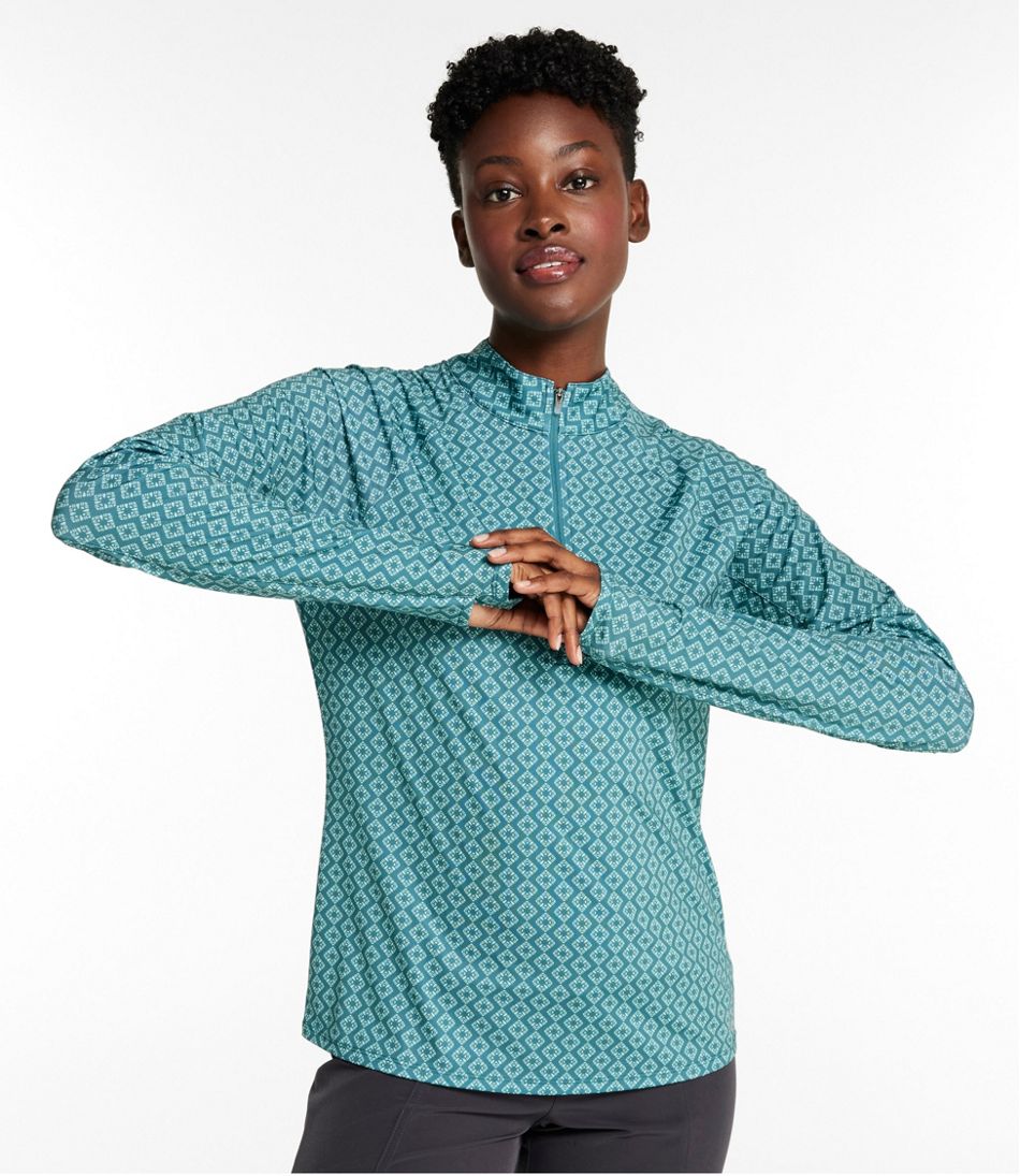 Women's Access Trail Pullover, Long-Sleeve Quarter-Zip Print - L.L.Bean Premium
