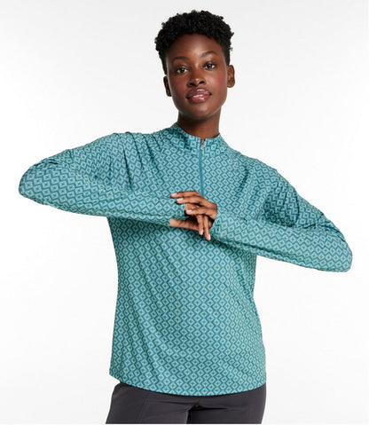 Women's Access Trail Pullover, Long-Sleeve Quarter-Zip Print - L.L.Bean Premium