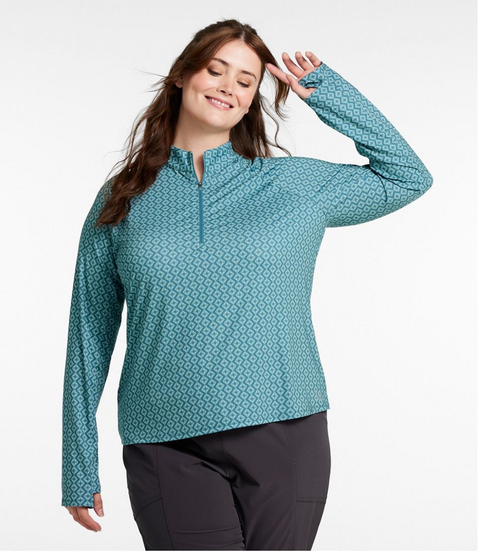 Women's Access Trail Pullover, Long-Sleeve Quarter-Zip Print - L.L.Bean Premium