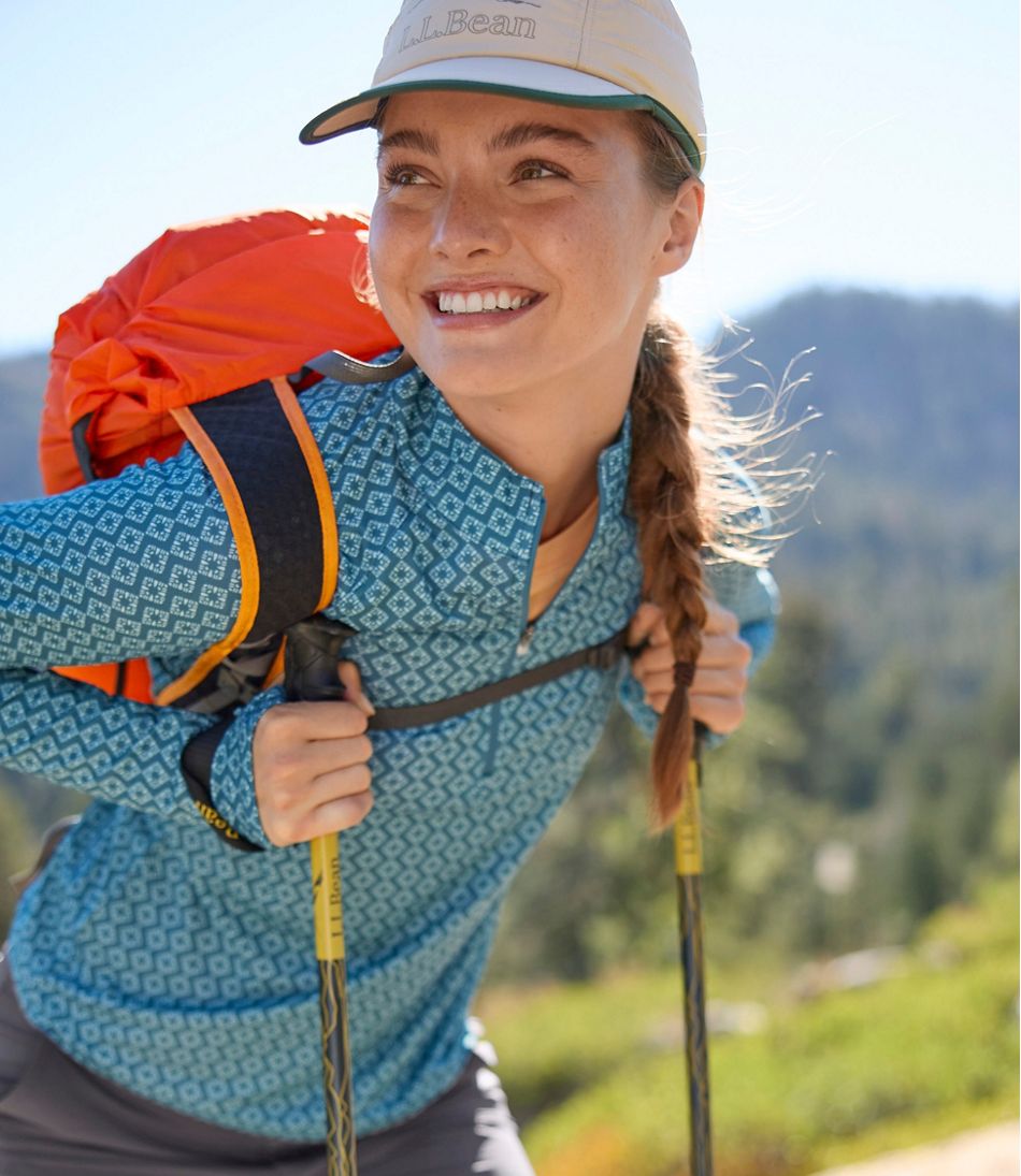 Women's Access Trail Pullover, Long-Sleeve Quarter-Zip Print - L.L.Bean Premium