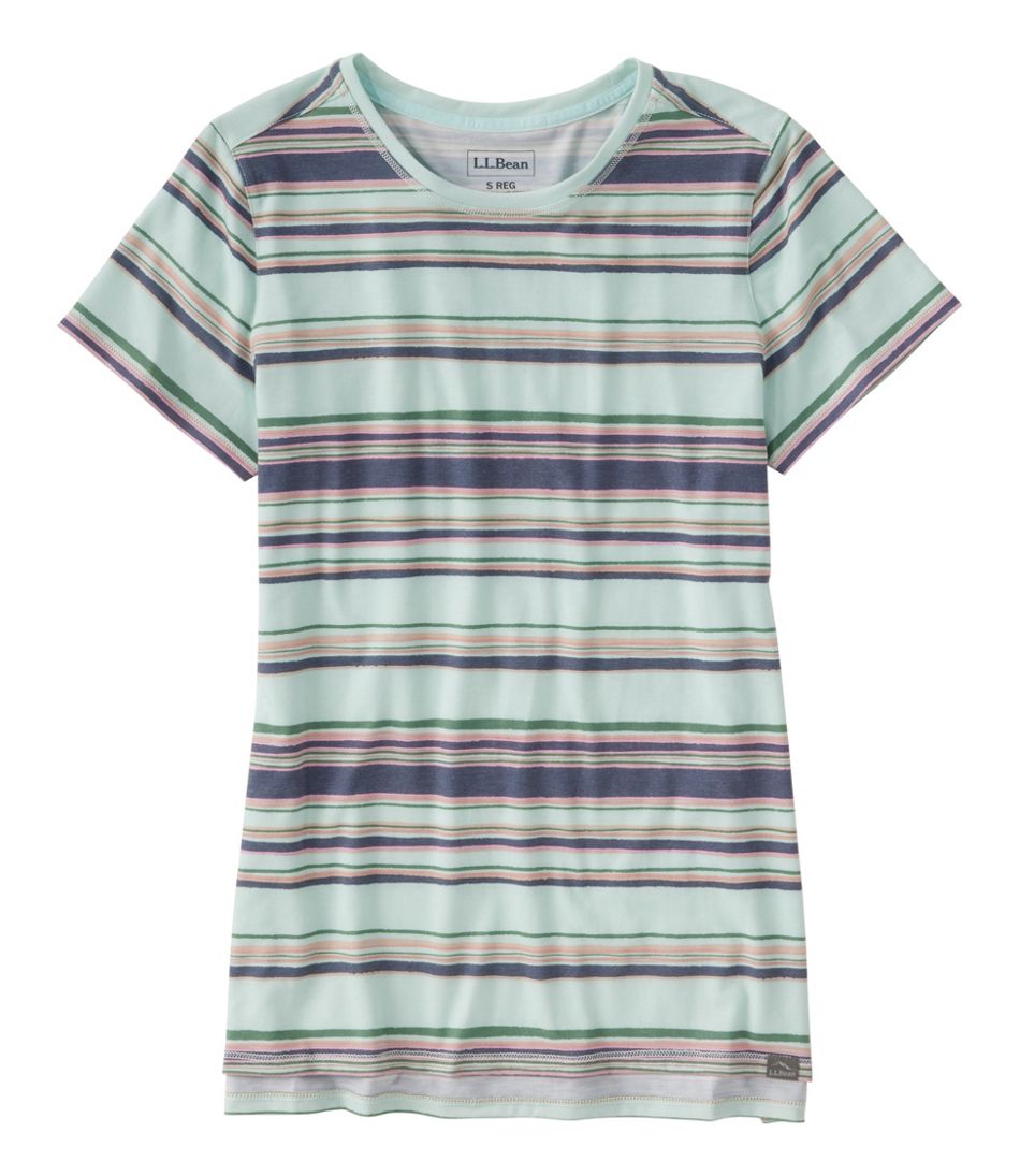Women's Everyday SunSmart® Tee, Short-Sleeve Stripe - L.L.Bean New