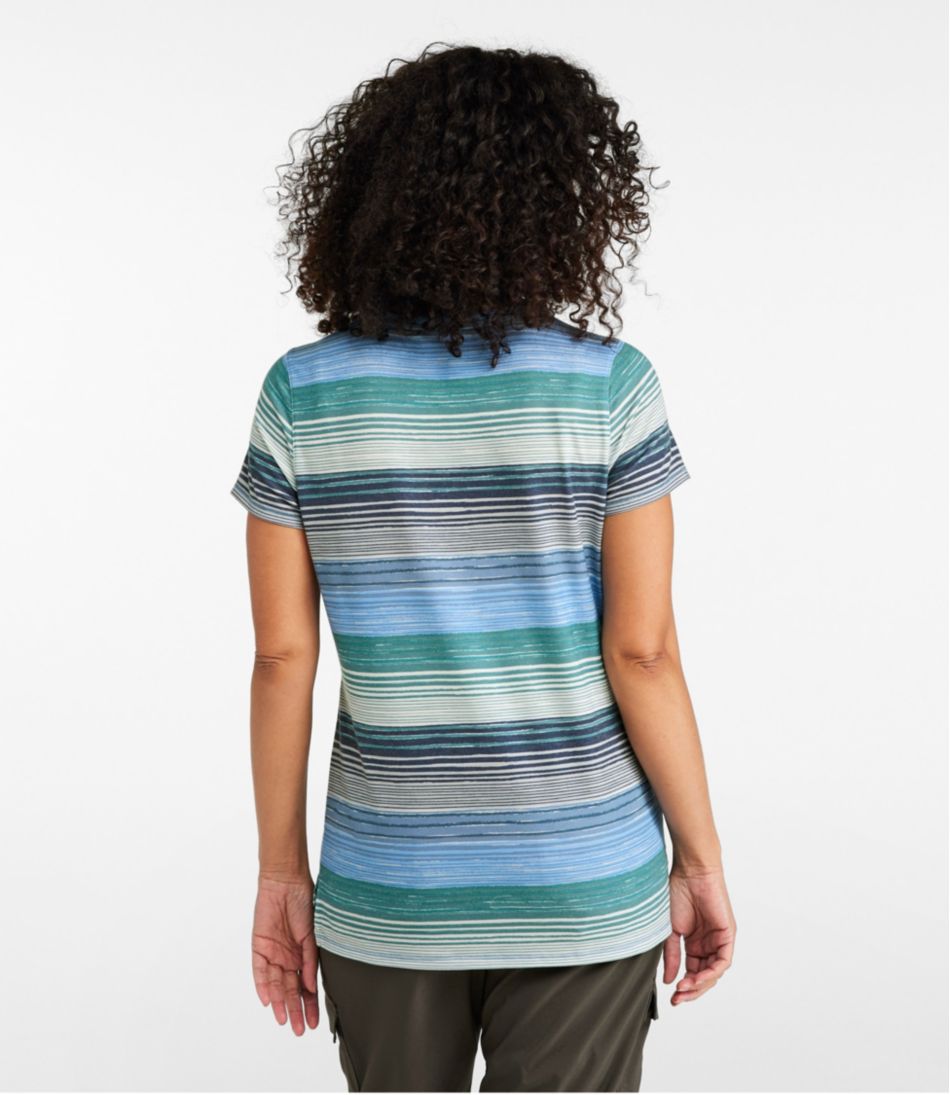 Women's Everyday SunSmart® Tee, Short-Sleeve Stripe - L.L.Bean New