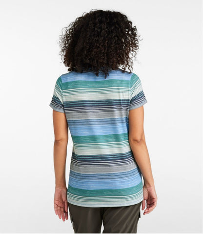 Women's Everyday SunSmart® Tee, Short-Sleeve Stripe - L.L.Bean New