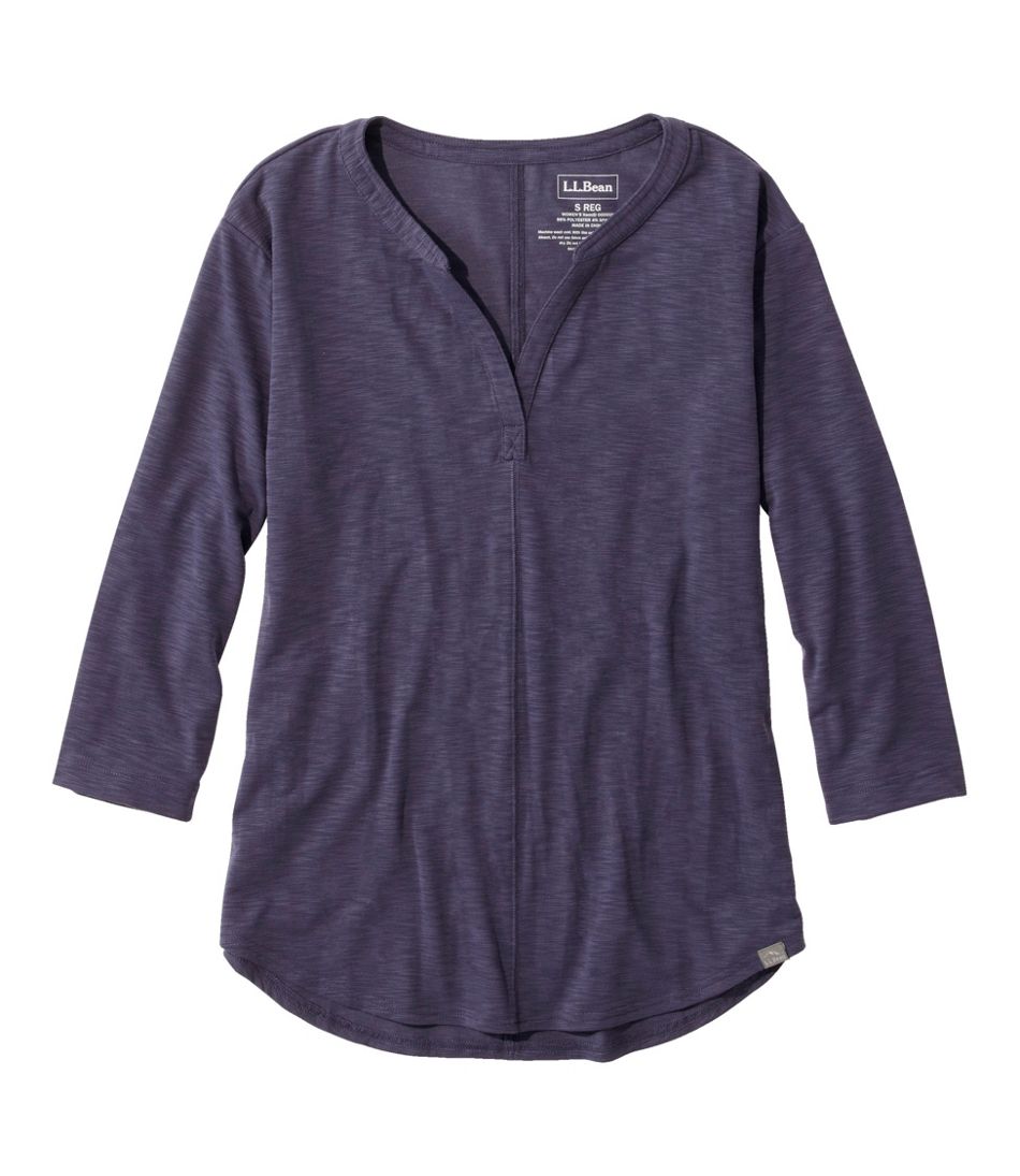 Women's Streamside Tee, Three-Quarter-Sleeve Splitneck - L.L.Bean Recommended