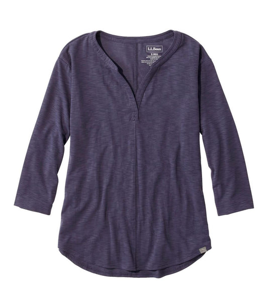 Women's Streamside Tee, Three-Quarter-Sleeve Splitneck - L.L.Bean Recommended