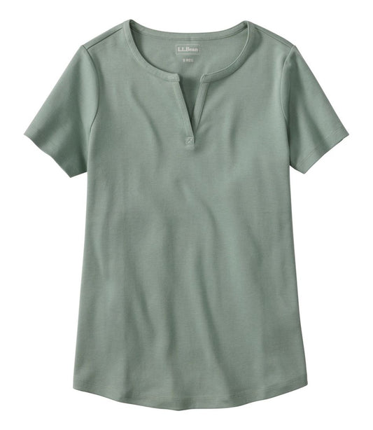 Women's L.L.Bean Tee, Short-Sleeve Notch-Neck - L.L.Bean Classic