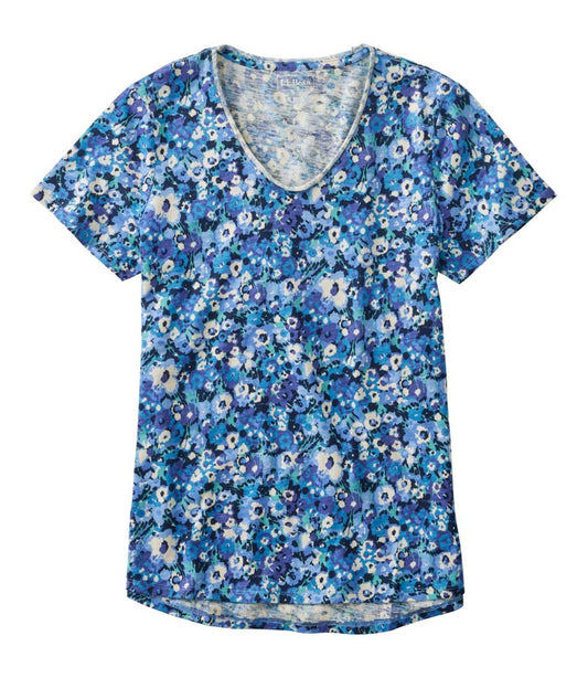Women's Organic Cotton Tee, V-Neck Short-Sleeve Print - L.L.Bean Great Value