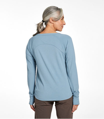 Women's Ribbed Performance Tee, Long-Sleeve Splitneck - L.L.Bean Latest