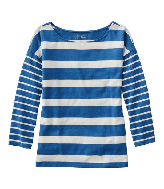 Women's Heritage Mariner Top, Boatneck Three-Quarter-Sleeve Blocked Stripe - L.L.Bean Quality