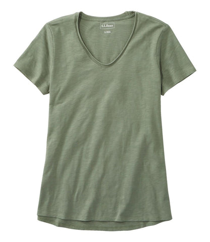 Women's Organic Cotton Tee, V-Neck Short-Sleeve - L.L.Bean Customer Favorite