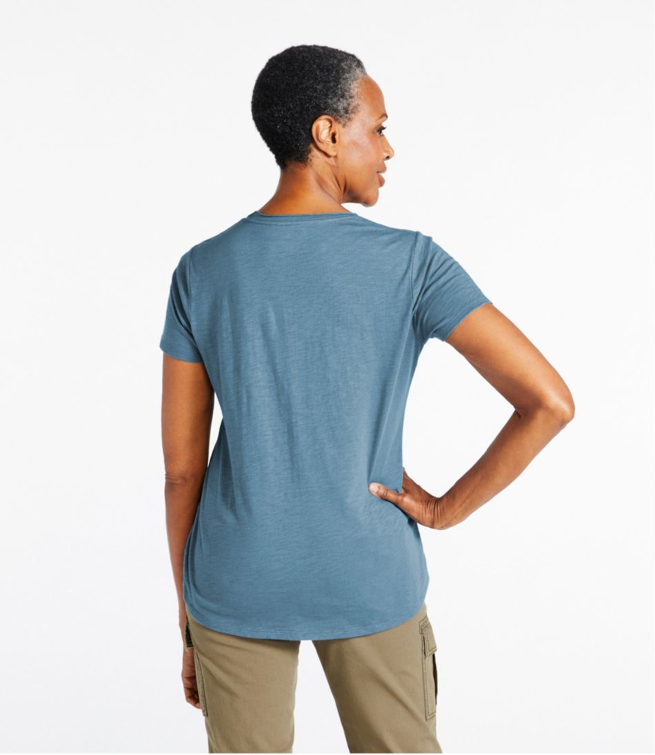 Women's Organic Cotton Tee, V-Neck Short-Sleeve - L.L.Bean Customer Favorite