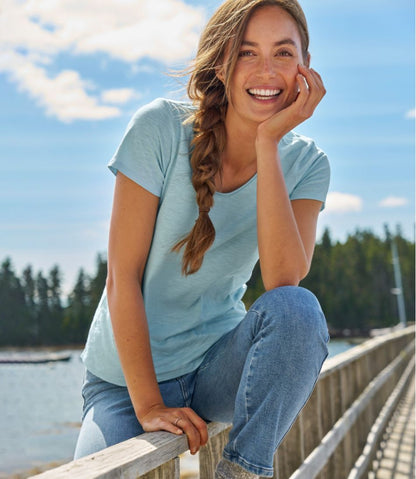 Women's Organic Cotton Tee, V-Neck Short-Sleeve - L.L.Bean Customer Favorite