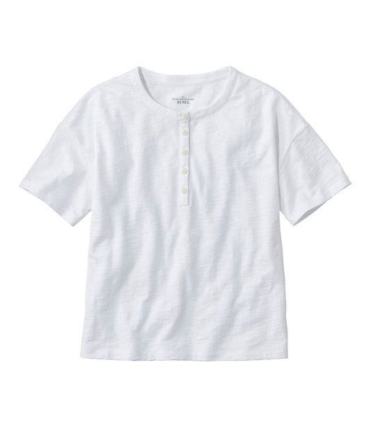 Women's Signature Slub Tee, Short-Sleeve Henley - L.L.Bean Best Seller