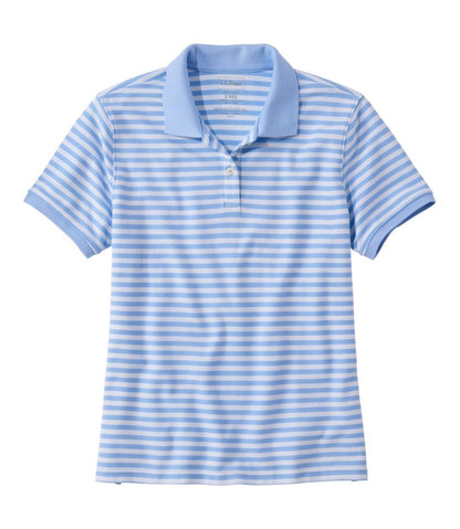 Women's Premium Double L Polo, Short-Sleeve Relaxed Fit Stripe - L.L.Bean Essential