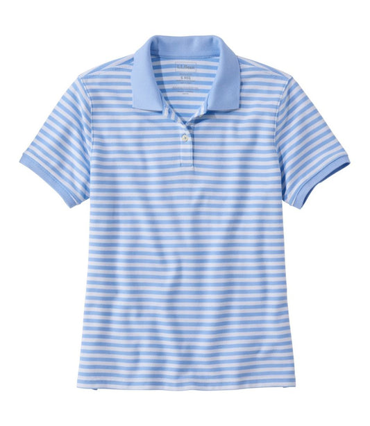 Women's Premium Double L Polo, Short-Sleeve Relaxed Fit Stripe - L.L.Bean Essential