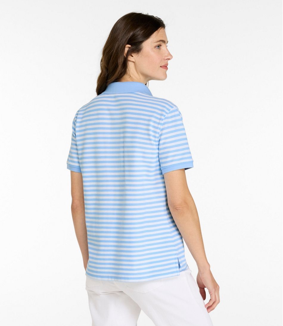 Women's Premium Double L Polo, Short-Sleeve Relaxed Fit Stripe - L.L.Bean Essential