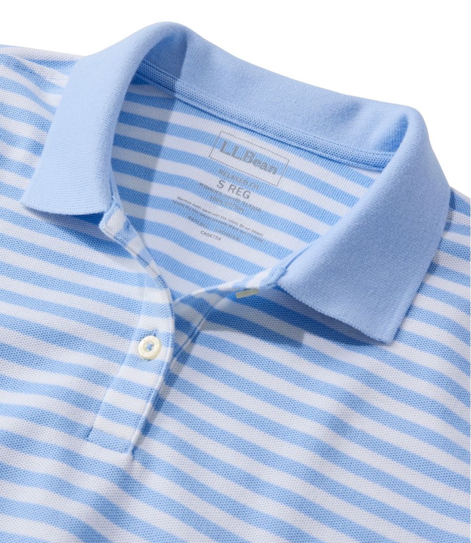 Women's Premium Double L Polo, Short-Sleeve Relaxed Fit Stripe - L.L.Bean Essential